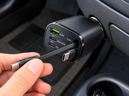 120W Retractable Car Charger