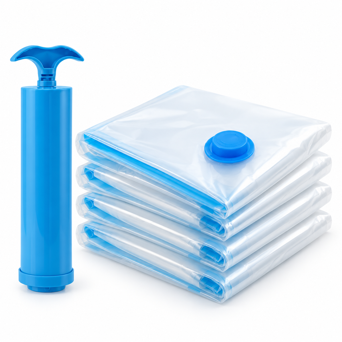 Vacuum Storage Bag Set with Pump - 5 Pack