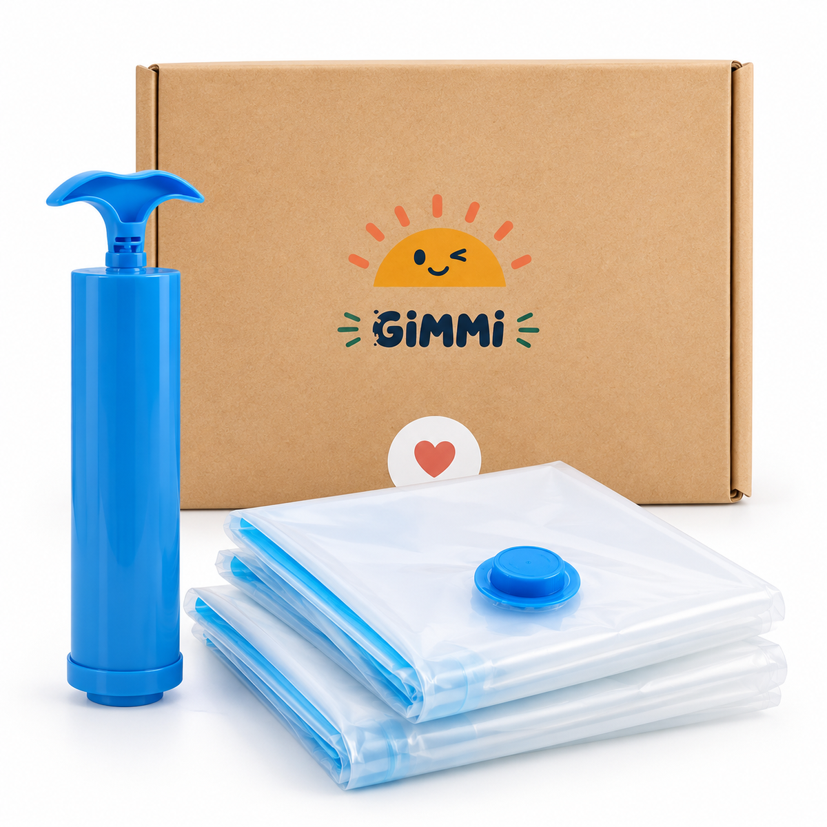 Vacuum Storage Bag Set with Pump - 5 Pack