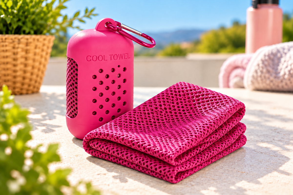 Quick-Dry Cooling Sports Towel with Storage Case